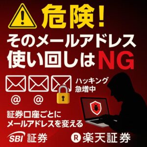 ネット証券のセキュリティ対策１：メールアドレスの多様化・多変化