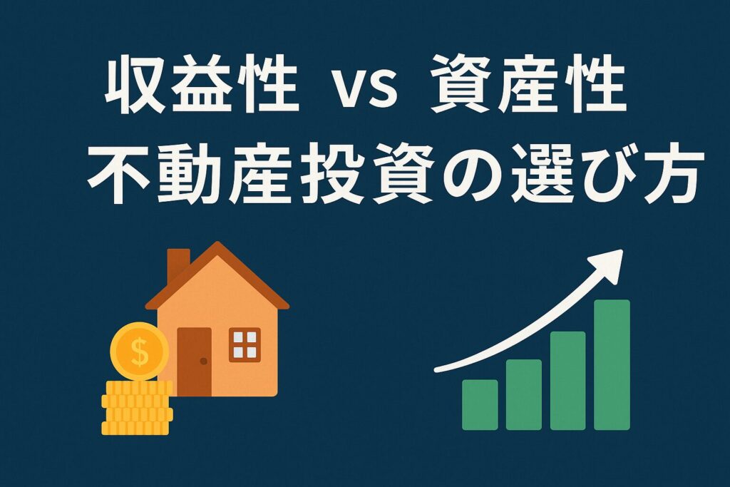 不動産投資では収益性と資産性のどちらを選ぶ?見えない利益の考え方